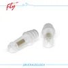Two earplugs are shown on a white background, with a logo and text at the top and bottom. Náhľad obrázku produktu