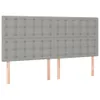 Boxspringbett mit Matratze Hellgrau 160x200 cm Stoff Produktbild-Vorschau 4