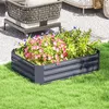Outsunny – vyvýšený záhon z ocele, záhon, skleník, záhradný Náhľad obrázku produktu 2