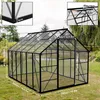QEENTOE aluminium kas met fundering, 365x250x205 cm, kas Productafbeelding-voorbeeld 2