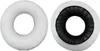 Two ear pads for headphones are shown side-by-side against a white background. One ear pad is white, and the other is white with a black interior. Náhled obrázku produktu
