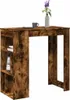 vidaXL Barový stůl s policí Smoked Oak 102x50x103,5 cm Náhled obrázku produktu 2