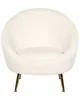 A cream-colored armchair with golden legs, presented against a white background. Náhled obrázku produktu