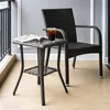Tavolino ausiliario, in rattan di polietilene, con piano in Anteprima dell’immagine prodotto 7