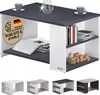 CASARIA® Table basse rectangulaire blanc anthracite Voir les images du produit 1
