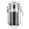 30L Pot à lait en acier inoxydable avec couvercle Réservoir Voir les images du produit 2