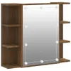 vidaXL Armoire de toilette avec LED brun imitation chêne Voir les images du produit 1