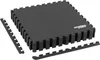 A stack of black interlocking foam mats with two edge pieces on the side. Produktbild-Vorschau