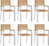vidaXL : Ensemble de 6 chaises de jardin en bois d'acacia Voir les images du produit 1