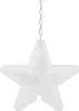 A clear, studio shot of a star-shaped decoration hanging from a twisted wire. Náhľad obrázku produktu