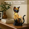 Katzen Lampe, Nachtlicht Siamkatzen mehrfarbig USB, Produktbild-Vorschau 3