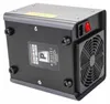 A black and gray electronic device with a fan and a red power switch. Podgląd zdjęcia produktu
