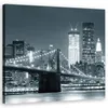 Leinwandbild Brooklyn Bridge beleuchtet 40x40 Feeby Produktbild-Vorschau 1