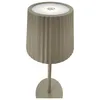 A table lamp with a fluted shade and a circular base, shown against a white background. Produktbild-Vorschau
