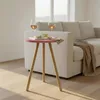 Carenza Home Beistelltisch Rund Rosa Dreibein Holzbeine Produktbild-Vorschau 7