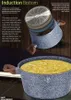 A close-up marketing image of a pot filled with soup, with an illustration of the pot's induction bottom above it. Náhľad obrázku produktu