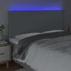 Design Möbel LED Kopfteil Hellgrau 180x5x118/128 cm Stoff - Produktbild-Vorschau 3