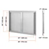 A diagram showing the dimensions of a stainless steel grill access door. Anteprima dell’immagine prodotto