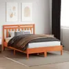 The Living Store Kopfteil Wachsbraun 135 cm Massivholz Produktbild-Vorschau 4