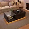 A modern living room with a couch and a coffee table. Produktbild-Vorschau