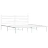 vidaXL Bettgestell mit Kopfteil Metall Weiß 193x203 cm -  Produktbild-Vorschau 6