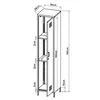 A technical drawing of a single locker with dimensions and internal shelf measurements. Produktbild-Vorschau