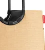 A close-up view of the top section of a woven shopper bag. Produktbild-Vorschau