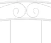 A close-up of the white metal headboard of a bed. Náhľad obrázku produktu
