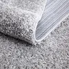 Shaggy Hochflor Teppich Wohnzimmer - 150x150 cm - Grau - Produktbild-Vorschau 4