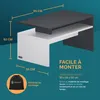 CASARIA® Tavolino Salotto da Divano 95x55x50cm Mobiletto Anteprima dell’immagine prodotto 8