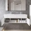120cm Mineralguss Waschtisch mit Unterschrank Badmöbel Set Produktbild-Vorschau 2