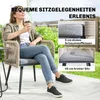 Outsunny Gartenstuhl 2er Set wetterfest Gartenstühle mit Produktbild-Vorschau 4