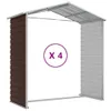 vidaXL Gartenhaus Braun 191x385x198 cm Verzinkter Stahl Produktbild-Vorschau 8