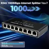 LAN Splitter 1 auf 7 Gigabit Ethernet Switch 7-Port Produktbild-Vorschau 2