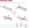 Diagrams illustrating how to shape a Christmas tree, with text indicating time. Produktbild-Vorschau