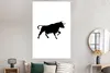 MuchoWow® Poster Schwarz-weiße Illustration eines Stiers Produktbild-Vorschau 4