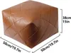 （L 50*50*38cm，Orange）Ungefüllter Leder-Pouf-Bezug, Produktbild-Vorschau 9