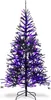 COSTWAY 183cm Künstlicher Weihnachtsbaum mit 250 lila LEDs, Produktbild-Vorschau 1