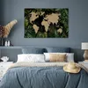 MuchoWow® Poster Weltkarte - Blätter - Braun 120x80 cm - Produktbild-Vorschau 4