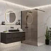 Duschwand Walk-In REA Flexi 80 Black Produktbild-Vorschau 3