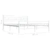vidaXL Cadre de lit blanc métal 200×200 cm Voir les images du produit 6