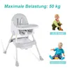 K IKIDO Chaise haute bébé, chaise haute pour enfant 3en1, Voir les images du produit 3