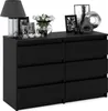 StivMoebel | Commode 6 tiroirs - 100 cm - Noir - Voir les images du produit 3