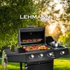Mocnt grill gazowy LEHMANN TEXAS CZARNY 3+1 z reduktorem i Podgląd zdjęcia produktu 8