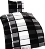 Winter Bettwäsche 135x200 cm Thermofleece Schwarz Grau Produktbild-Vorschau 1