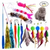 14-teiliges Katzenspielzeug Set, Interaktiver Federangel, Produktbild-Vorschau 2