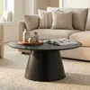 RUDA Couchtisch rund 85 cm, Schwarz - Moderner Produktbild-Vorschau 1
