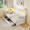 UnboxG Polsterbett 90x200 cm Weiß, Einzelbett als Eckbett Produktbild-Vorschau 2