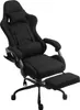 A black gaming chair with an extended footrest is shown against a white background. Podgląd zdjęcia produktu
