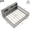 A diagram of a bed with dimensions and labels. Produktbild-Vorschau